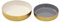 Amago home Knabberschale Schale 2er Set rund ø 22/18 cm Deco o. hochwertig Metall gold und innen Emaille Farbe weiß - grau