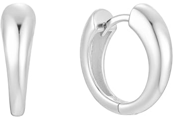 Brandlinger ® Ohrringe Silber 925. Creolen geschwungen. Schmuck Damen vergoldet mit 18 Karat (Silber und Gold) für Frauen und Mädchen.