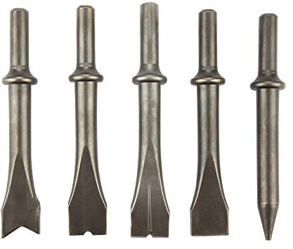 MOUMOUTEN Set di 5 scalpelli per martello pneumatico - Punte per martello pneumatico Scalpello per martello pneumatico Set di punte per martello pneumatico Misura martelli
