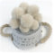 Hrlace 2.5cm Kleine Kunstfell Bommel Mini Fellbommel Faux Kunstpelz Pom Ball Künstliche Plüschbälle DIY Fell Pom Poms für DIY Handwerk Anhänger Deko Strickmütze Zubehör Aprikose 10 Stück