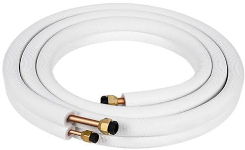 IWOMA Extensión de manguera de cobre para aire acondicionado, tubo de cobre aislado para aire acondicionado dividido pequeño
