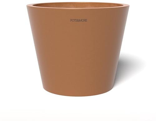 POTS&MORE VP011003 Conico 10 Pot de Fleurs, diamètre : 10 cm, Design élégant, Couleur Terre Cuite, Hauteur : 8,5 cm, Cache-Pot en Plastique, pour Plantes d'intérieur