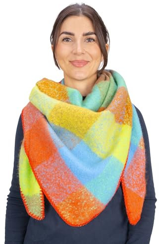 Seasons of April Bunter, kuschelig weicher Damen Schal in dreieck Form - Greta (R86 Multicolor)