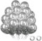 Palloncini Argento Metallizzato,52 Palloncini Argento Ghirlanda Elio Set, Balloons Metallizzato Compleanno Baby Shower Festa Nozze Decorazione Nozze, 12 Pollici
