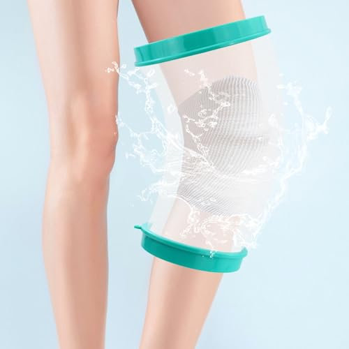 JRSHIRLEYLTD Protezione Doccia Per Gambe Proteggi-Ginocchia Impermeabile Per La Doccia, Protezione Per Gesso Riutilizzabile E Stelo Per Chirurgia Gambe Bendaggi Per Piaghe