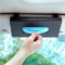 1 PCS Car Tissue Holder, Black Tissue Box Holder, Tissue Holders Sun Visor Hanging Paper Towel Clips Holder, Multifunctional Black Car Tissue Face Mask Box for Sun Visor Seat Door