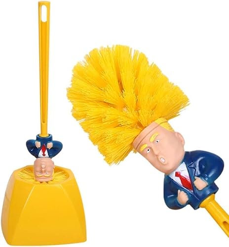 Donald Trump - Scopino per WC con supporto, divertente scopino per la pulizia del bagno (A1)