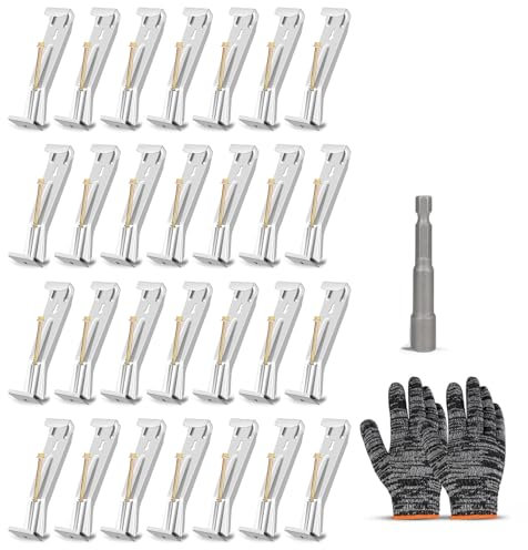 Packung Mit 28 Hack Gutter Kleiderbügeln 5 Zoll Robuste Klammern Mit Schrauben Designs Die Zum Befestigen Von Sagging Dachrinnen Tragbar Sind