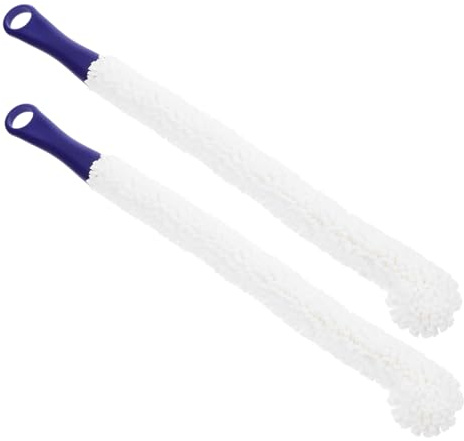 VALICLUD Wine Bottle Cleaning Brushes White Sponge and Hanging Hole Design and Plastic Material 2pcs with Flexible Long Handles for Housewearing for Wine Glasses and Bottles