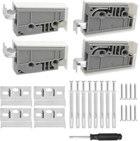 HENGBIRD Supporto Pensile Cucina Regolabile Kit Fissaggio Mobile Sospeso in Metallo con Barra di Sospensione e Viti, Staffa Pensile Cucina Pesante fino a 140kg, Kit Montaggio Armadio Bagno o Soggiorno
