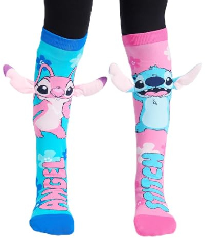 OHS Angel Stitch Knee High Socks Long Tall Boot Funny Cartoon Boys Girls Knee High Socks Stitch Gifts for Girls
