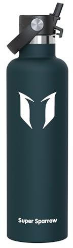 Sparrow Insulated Water Bottle 1.2L - FlipFlow Metal Water Bottles with Straw Lid - BPA Free - Leakproof Stainless Steel Flask for Hiking, Camping, Adventure