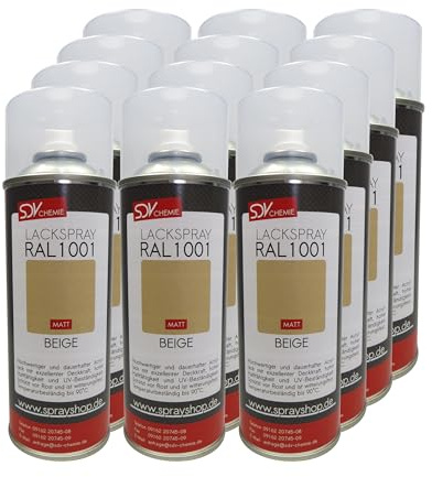 SDV Chemie Lackspray RAL 1001 BEIGE matt 12x 400ml Acryllack | Autolack