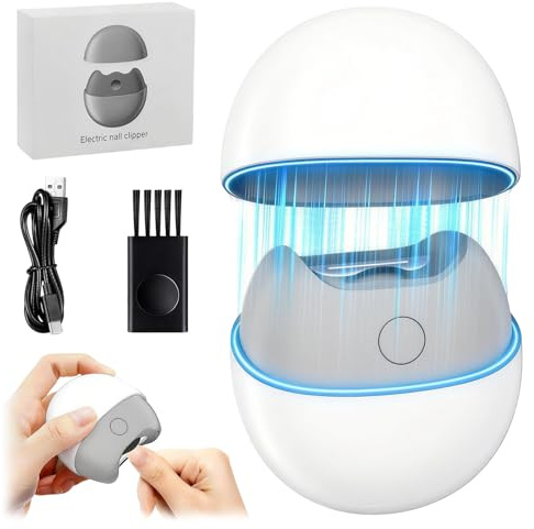 Automatic Nail Trimmer Cutter Grinder Electric, Human Toe Fingernail File Grinders Cutters for Tick Toenails, Adults, Seniors, Baby, Clippers for Toenail, Fingers.