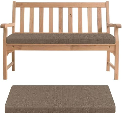 Generisch Bankauflage- Abnehmbarem Sitzkissen Banks, rutschfeste Gartenbank Auflage Waschbar Sitzauflage für Innen Outdoor Fensterbank Couch ban k Eckbank Auflagen,Braun,120x40x5cm