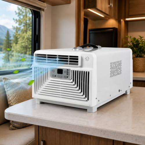 pealiritansemen Climatiseur Mobile 3400 BTU, Unité Compacte 3-en-1 avec 3 Modes Et Faible Puissance Nominale De 300 W, Télécommande Et Minuterie 1–12 H, pour Dortoir, Bureau, Tente Et Camping-Car