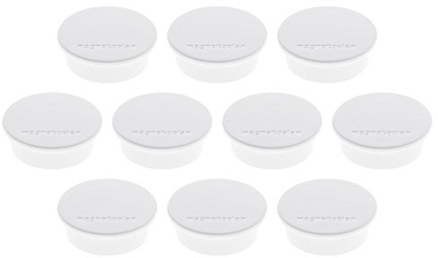 Magnethalter Color, Durchmesser 40 x 13 mm, 10 Stück, weiß