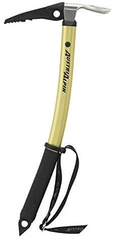 AustriAlpin G-Light Eispickel I gelb mit Stahlhaue I Bergsteiger Equipment I Ideal für Bergführer & Skitour (53 cm mit Handschlaufe)