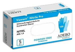 Einweghandschuhe 100 Stück | S | Nitrilhandschuhe Blau | Puderfreie, latexfreie Einmalhandschuhe | Reißfest & feinfühlig | EN 455 & EN 374 | Gr. XS, S, M, L, XL