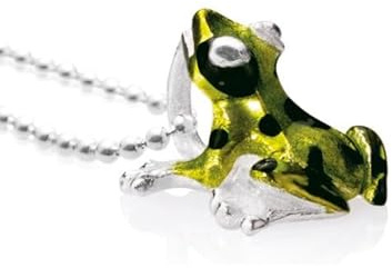 Drachenfels Giftpfeilfroschkönig Anhänger I Kettenanhänger aus 925 Sterling Silber I Nickelfreier Silber-Anhänger in Goldschmiedequalität gefertig I D GFR 38-1/AG