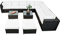 erweiterbares 35tlg. Lounge Polyrattan XXXL - schwarz - Garnitur Gartenmöbel Sitzgruppe Lounge Set Rattan XXXL - inkl. Lounge Sofa + Sessel + Ecke + Hocker + Tisch + Kissen