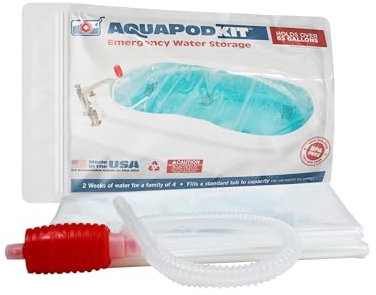 Agua potable de almacenamiento de emergencia aquapodkit- – hecho en América.