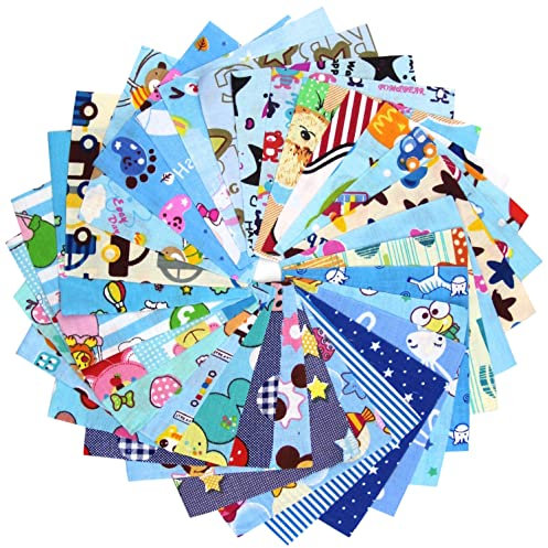 30 stücke Blaue Serie Stoff 100% Baumwolle gedruckt begrenzte Patchwork quadrate von 10 * 10 cm