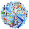 30 stücke Blaue Serie Stoff 100% Baumwolle gedruckt begrenzte Patchwork quadrate von 10 * 10 cm
