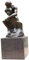 Antike Fundgrube Bronze Figur der Denker nach Auguste Rodin auf edlem Marmorsockel | Skulptur Statue Dekoration | H: 19 cm (873)