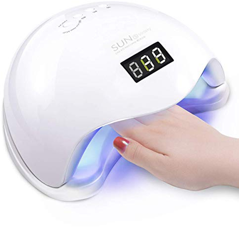 Vinteky 48W LED Séchoir à Ongles Séchoir de Gel UV Lampe Sèche-ongles à LED pour gel UV, gel LED pour un usage professionnel et domestique (Blanc)