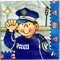 20 Papier-Servietten * POLIZEI - PAUL DER POLIZIST * für Kindergeburtstag und Mottoparty // Kinder Geburtstag Police Polizeiauto