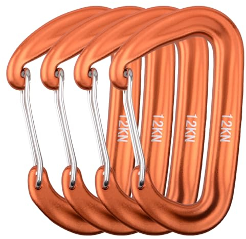 Azarxis karabiner Schnellverschluss mit 1200kg Belastbarkeit, Rostfrei und Ultraleicht, Karabinerhaken Schlüsselanhänger aus Aluminium für Hängematte, Camping, Angeln