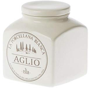 LA PORCELLANA BIANCA PB Porcellana Conserva-Recipiente para ajos (Porcelana, 481.9 g, en Caja de Regalo), Nailon/A