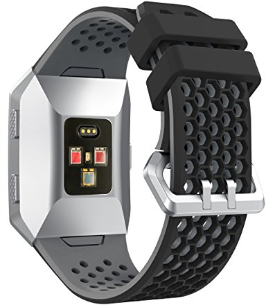 Syxinn Kompatibel mit Armband Fitbit Ionic Armband, Ersatz Uhrenarmbänd Strap Weiches Silikon Sportarmband Erstatzband für Ionic Watch