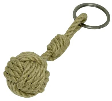 Porte-clés Pomme de Touline style chanvre