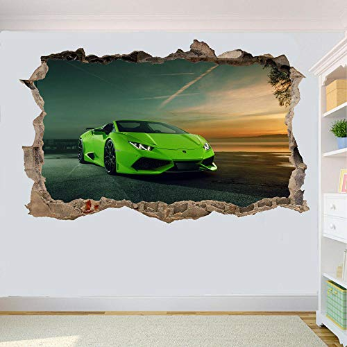 HUGF Wandtattoo Sportwagen Spider Wandaufkleber 3D Art Wandbild Office Home Decoration