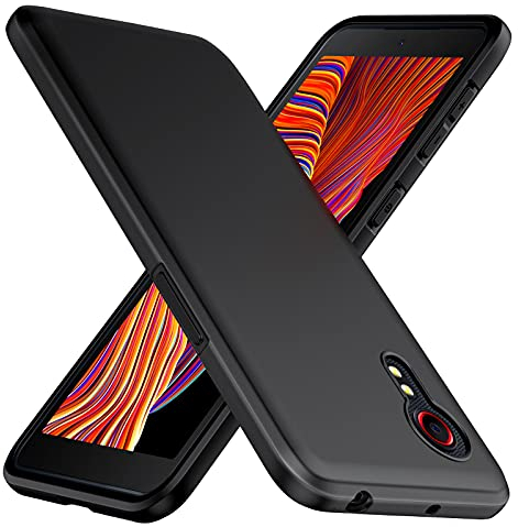 TesRank Samsung Galaxy Xcover 5 Hülle, Matte Oberfläche Soft Hüllen [Ultra Dünn] [Kratzfest] TPU Schutzhülle Case Weiche Handyhülle für Samsung Galaxy Xcover 5-Schwarz