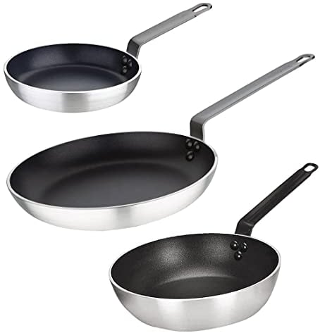 Vogue Cook Like A Pro 3-Piece Non-Stick Frying Pan and Saute Pan Set
