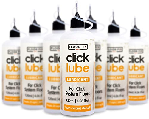 Floor-Fix Pro - Click Lube | Schmiermittel für knarrende Laminat- und Parkettböden | Schnelle und einfache Anwendung | Nicht entflammbar und ölfrei, 720ml, 6 Raumpackung, Polytetrafluorethylen