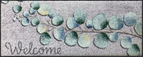 Salonloewe Minimatte Eucalyptus Welcome I Schmutzfangmatte & Fußabtreter für Innen 30 x 75 cm