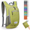 G4Free Kleiner Rucksack, 10/15 l, faltbar, leicht, verstaubar, Tagesrucksack, Reisen, Outdoor, Wandern, Schultertasche, lichtgrün, 10Liters, Lässig, sportlich