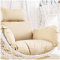 PJDDP Hängesessel Kissen, waschbar Polster Auflage für Polyrattan/Rattan Hängeschaukel, Hängekorb, Schaukel Korb, Schaukelstuhl Auflage Gartenschaukel Sitzkissen für Terrasse Hof Garten,Beige