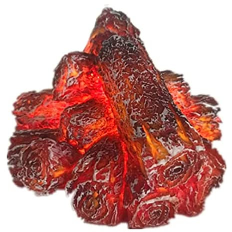 Obelunrp Firita de Chimenea, luz de Chimenea sin Llama, lámpara de carbón Artificial 3D, lámpara de Ardor de carbón con Troncos realistas, Adorno Decorativo de Escritorio para Festival, hogar,
