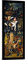 kunst für alle Bild mit Bilder-Rahmen: Hieronymus Bosch Der Garten der Lüste Rechter Flügel des Triptychons Die Hölle - dekorativer Kunstdruck, hochwertig gerahmt, 40x100 cm, Schwarz matt