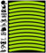 Biomar Labs Reflektoren Reflektierende Aufkleber Reflexfolie Neon Grün Gelb Stickers Set (14 Stück) Selbstklebend Fahrrad Reflektierende Reflektor Sicherheitsaufkleber D 54 Grün
