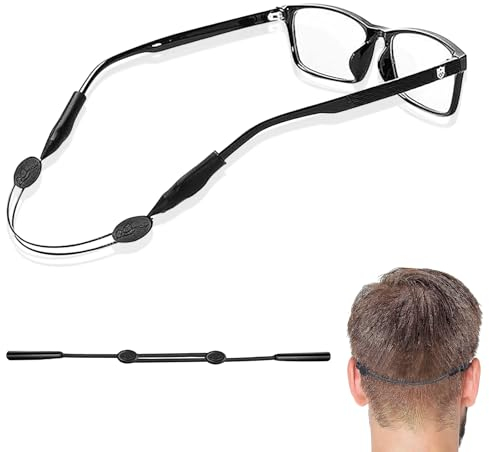 haierdidi Brillenband Einziehbare Brillenschnur Brillenbügel Extrem zuverlässiges Sportbrillenband Rutschfest für Sport & Freizeit wasserfestes Brillenband Brillenzubehör