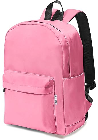 BIGHAS Leichter Kinder-Rucksack für Schule Jungen und Mädchen, Kindergarten, Grundschule, tägliche Größe M 3-14 Jahre alt, Pink