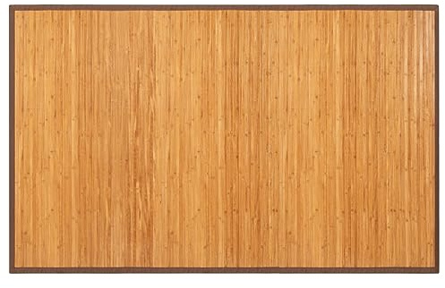 COSTWAY Bamboo Area Rug, 5'x8' Natural Bamboo Floor Mat 96x60