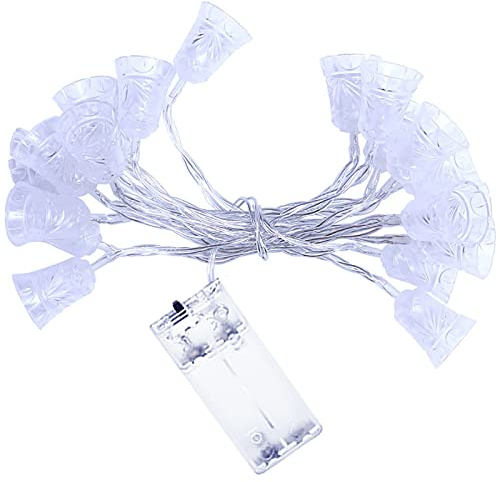 DACONGMING String Party 10LED 1.5M Lichter Glocke Outdoor Weihnachtsgarten Dekoration LED-Licht Spiegel Kinder (R, One Size)