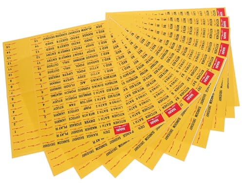DIYEAH Ensemble Dautocollants Pour Boîtes Électriques Étiquettes Pour Panneaux Et Disjoncteurs Domestiques Pour Un Entretien Facile